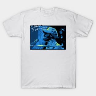 Stevie Wonder Singer Light Blue T-Shirt